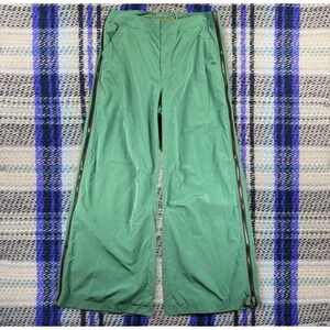 Free People Movement Nova Lined Pants Women's Large Green Wide Leg Side Zip